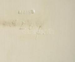 Herendi vadászkutya, fehér mázas, jelzett (Vastagh György), hibátlan, m:28 cm, h:39 cm