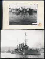EH Karl és egy másik hadihajót ábrázoló fotó, későbbi nagyítások. 9x12 cm