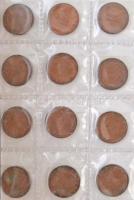 NSZK 1949-1966. 1pf (65x) kisalakú érmetartóban T:vegyes
FRG 1949-1966. 1 Pfennig (65x) in small bi...