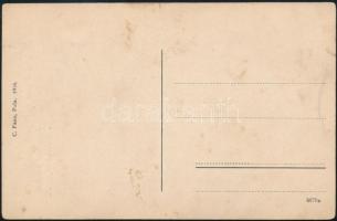 Korsóval kezdtük, hordóval végeztük / K.u.K. Kriegsmarine drunk mariners humour art postcard. G. Fan...