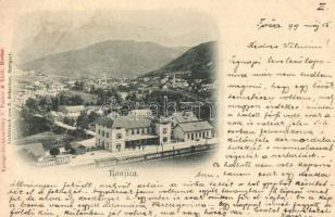 1899 Konjica, View with railway station (ázott sarkak / wet corners)