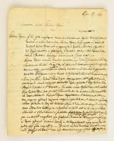 Érdekes 1848-as dokumentum: 1851 Csiky Sándor (1805-1892) nemzetőrparancsnok, politikus, egri polgármester, akit 1848-as tevékenysége miatt halálra ítéltek, majd az ítéletet várfogságra változtatták. Az ő részére, fogva tartása helyére a Pesti Újépületbe - ahol Batthyányt kivégezték - írott levél fiától Csiky Gyulától, melyben beszámol birtokaik állapotáról, a tömlöcbe kért és elküldött dolgokról valamint reményét fejezi ki,hogy mihamarabb hazatérhet Csiky a szenvedő hazába. Kettő beírt oldal.