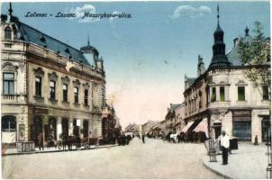 Losonc, Lucenec; Masaryk utca / Masarykova ulice / street