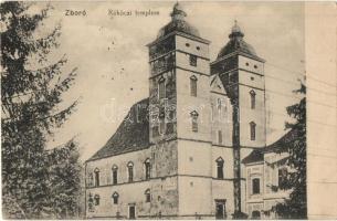 1917 Zboró, Zborov; Rákóczi templom / church (EK)