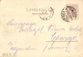 1898 Zagreb, Zágráb, Agram; Drzavni kolodvor, Edgar Schmidt / Vasútállomás / railway station (EK)