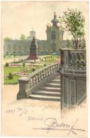 1899 Dresden, Zwingerhof, Meissner&Buch Künstler Postkarte aus dem Sachsenlande Serie III. No. 2. / castle, litho, s: R. H. (wet corner)