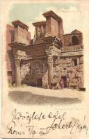 Rome, Roma; Tempel der Minerva / temple, Meissner & Buch Roma 12 Künstler-Postkarten Serie 1018. litho s: G. Gioja (EK)