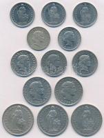 Svájc 1885-1985. 5r-1Fr (13xklf) T:2
Switzerland 1885-1985. 5 Rappen - 1 Franc (13xdiff) C:XF