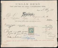 1896 Ungár Benő szegedi pöcegödör tisztító számlája