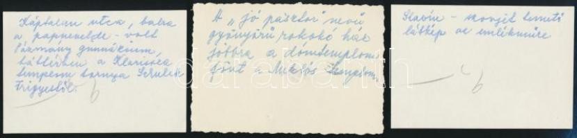 cca 1930-1960 Pozsonyi utcarészletek, 11 db fotó, hátuljukon feliratozva, 6×9 cm