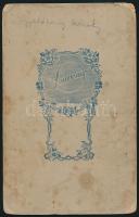 cca 1910 "Zur Erinnerung an meine Dienstzeit", katonaportré, keményhátú fotó, sérülésekkel...