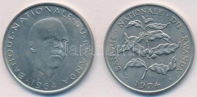 Ruanda 1964-1974. 10Fr Cu-Ni (2xklf) T:2,2-
Rwanda 1964-1974. 10 Francs Cu-Ni (2xdiff) C:XF,VF