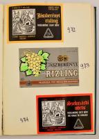 cca 1960-1970 Cérna és pamut címkék gyűjteménye. kb 400 db különféle albumban + hozzá 40 boroscímke