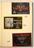 cca 1960-1970 Cérna és pamut címkék gyűjteménye. kb 400 db különféle albumban + hozzá 40 boroscímke