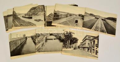cca 1920 A Panama csatornát és Panama várost ábrázoló 20 db nagyobb kép / Panama canal 20 printed image 20x16 cm