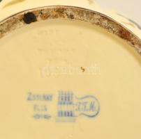 Zsolnay perzsa mintás áttört peremű kaspó, kézzel festett porcelánfajansz, jelzett (TJM), formaszám:...