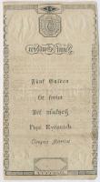1806. 5G "Bécsi városi bankócédula" T: III szép papír Habsburg Monarchy 1806. 5 Gulden &qu...