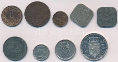 Hollandia 1878-1980. 1/2c-1G (9xklf) T:1-,2,2- Netherlands 1878-1980. 1/2 Cent - 1 Gulden (9xdiff) C:AU,XF,VF