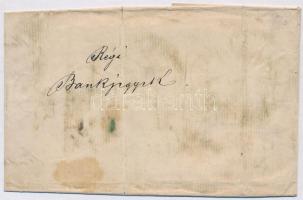 1848. 100Ft "Kossuth bankó" vízjeles, viaszpecsétes papírba csomagolva T:III,III- hajtásná...