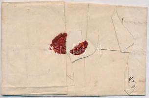 1848. 100Ft "Kossuth bankó" vízjeles, viaszpecsétes papírba csomagolva T:III,III- hajtásná...