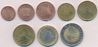 Szlovénia 2007. 1c-2E (8xklf) forgalmi sor T:1-,2
Slovenia 2007. 1 Cent - 2 Euro (8xdiff) coin set ...