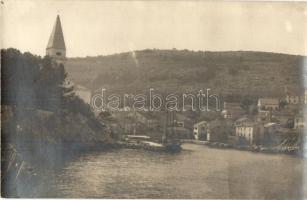 Veli Losinj, Lussingrande; Kikötő, templom / port, church, photo (fa)