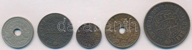 Holland Kelet-India 1922-1945. 1/2c-5c (5xklf) T:2
Netherlands East Indies 1922-1945. 1/2 Cent - 5 ...