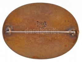 Osztrák-Magyar Monarchia 1867-1918. Zománcozott Br patrióta jelvény, hátoldalon "GES. GESCHÜTZT...