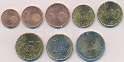 Németország 2002A 1c-2E (8xklf) forgalmi sor T:1-,2 Germany 2002A 1 Cent - 2 Euro (8xdiff) coin set C:AU,XF