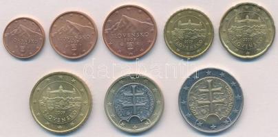 Szlovákia 2009. 1c-2E (8xklf) forgalmi sor T:2
Slovakia 2009. 1 Cent - 2 Euro (8xdiff) coin set C:X...
