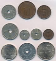 Norvégia 1927-1999. 1ö-20K (10xklf) T:1-,2
Norway 1927-1999. 1 Ore - 20 Kroner (10xdiff) C:AU,XF