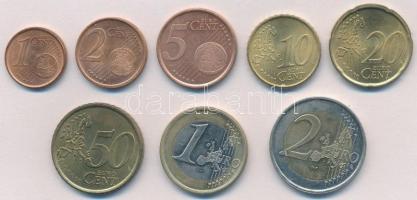 Spanyolország 1999-2000. 1c-2E (8xklf) forgalmi sor T:2 Spain 1999-2000. 1 Cent - 2 Euro (8xdiff) coin set C:XF
