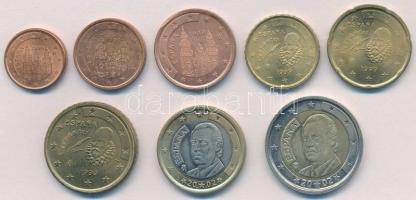 Spanyolország 1999-2000. 1c-2E (8xklf) forgalmi sor T:2
Spain 1999-2000. 1 Cent - 2 Euro (8xdiff) c...