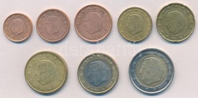 Belgium 1999-2001. 1c-2E (8xklf) forgalmi sor T:2
Belgium 1999-2001. 1 Cent - 2 Euro (8xdiff) coin ...
