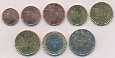 Ciprus 2008. 1c-2E (8xklf) forgalmi sor T:2
Cyprus 2008. 1 Cent - 2 Euro (8xdiff) coin set C:XF