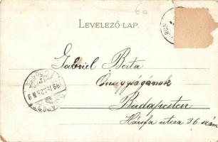 1899 Nagyszeben, Hermannstadt, Sibiu; Grosser Ring, Kleiner Ring mit Raththurm / Fő tér, Kis tér és ...