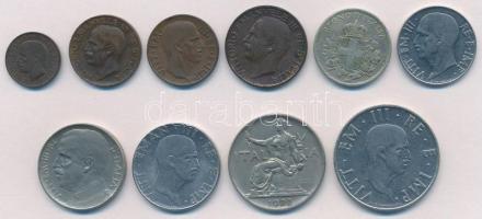 Olaszország 1905R-1941R 1c-2L (10xklf) T:2
Italy 1905R-1941R 1 Centesimo - 2 Lire (10xdiff) C:XF