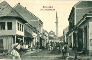 Banja Luka, Banjaluka; Carsija / Marktplatz / marketplace, mosque, traditional costumes, folklore. W. L. Bp. 1636. (EB)