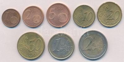 Írország 2002. 1c-2E (8xklf) forgalmi sor T:2 Írország 2002. 1 Cent - 2 Euro (8xdiff) coin set C:XF