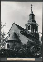 Magyarországi templomok: Nagybörzsöny, Vác, Vizsoly, stb., 6 db sajtófotó, hátuljukon feliratozva, k...