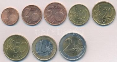 Hollandia 2000-2001. 1c-2E (8xklf) forgalmi sor T:2 Netherlands 2000-2001. 1 Cent - 2 Euro (8xdiff) coin set C:XF