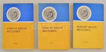 Kanyar József (szerk.): Somogy Megye múltjából 1970-1972. 3. köt Kaposvár, 1970-73. Kiadói papírkötésben, jó állapotban