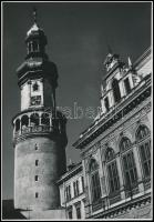 cca 1960-1970 Soproni látképek, 5 db sajtófotó, egy részük kartonra ragasztva, feliratozva, különböz...