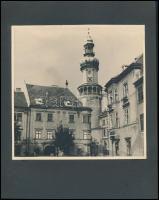 cca 1960-1970 Soproni látképek, 5 db sajtófotó, egy részük kartonra ragasztva, feliratozva, különböz...