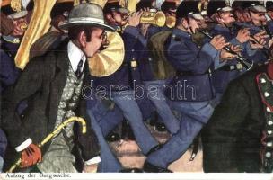 Aufzug der Burgwache in Wien / Vienna castle guards, humour, B.K.W.I. 510-1-6. - 6 pre-1945 artist s...