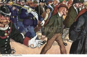 Aufzug der Burgwache in Wien / Vienna castle guards, humour, B.K.W.I. 510-1-6. - 6 pre-1945 artist s...