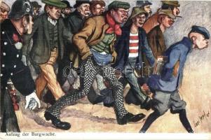 Aufzug der Burgwache in Wien / Vienna castle guards, humour, B.K.W.I. 510-1-6. - 6 pre-1945 artist s...