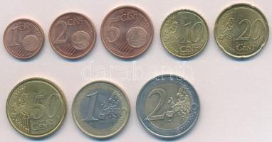 Málta 2008. 1c-2E (8xklf) forgalmi sor T:2 Malta 2008. 1 Cent - 2 Euro (8xdiff) coin set C:XF