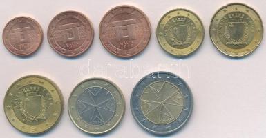 Málta 2008. 1c-2E (8xklf) forgalmi sor T:2
Malta 2008. 1 Cent - 2 Euro (8xdiff) coin set C:XF