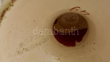 Bozsik Kunszentmárton, díszváza, kézzel festett mázas kerámia, jelzett, kopott, m: 40